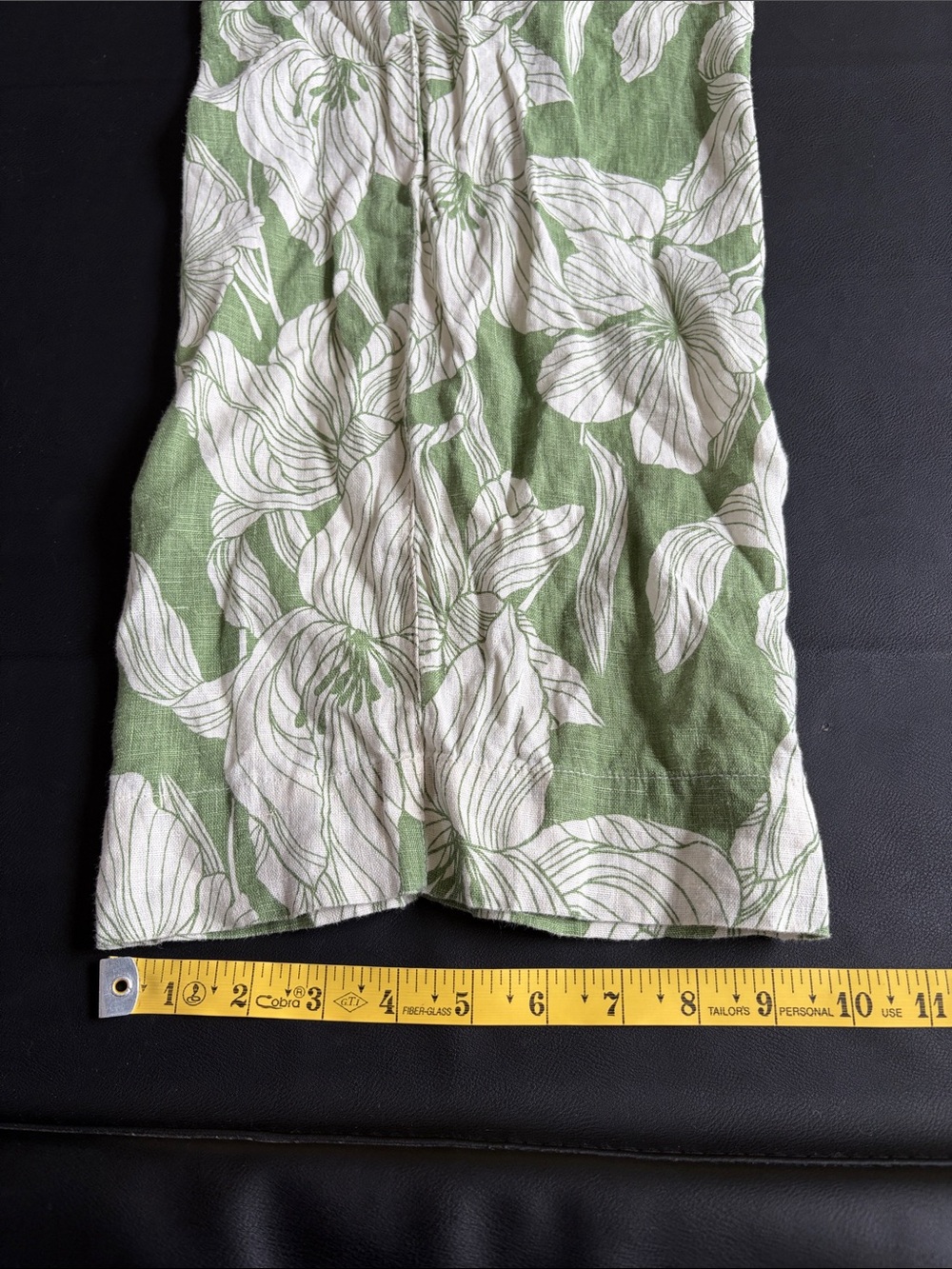 Tahari 100% Linen Floral Wide Leg Crop Pants M - Picture 8 of 8